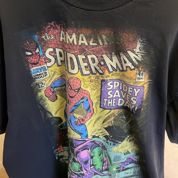 Men’s Marvel comics black T-Shirt. 2XL. Light weight cotton. “Amazing Spiderman” - Picture 2 of 3